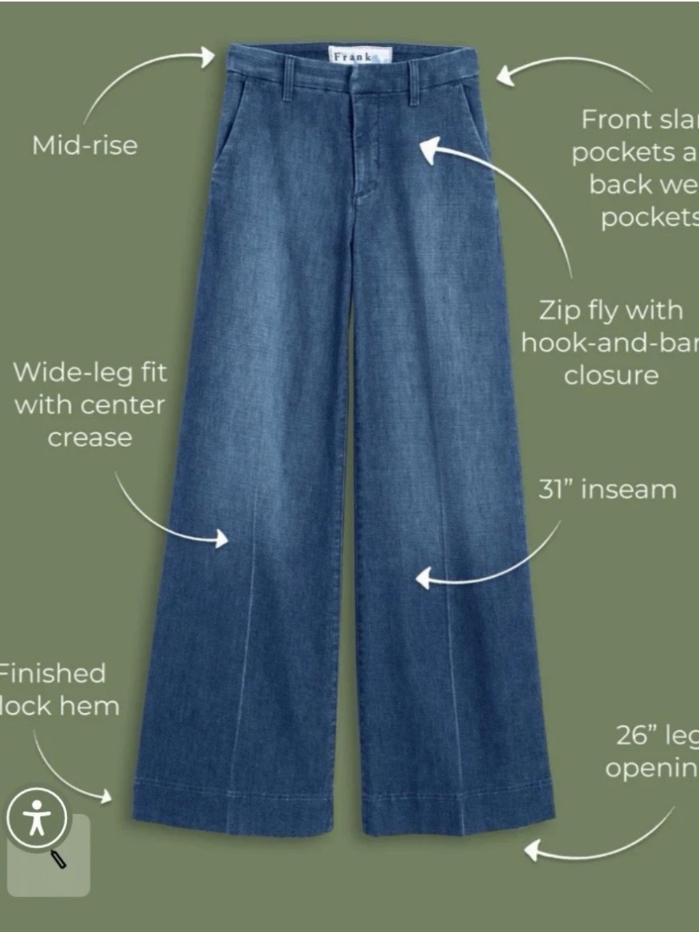 Frank & Eileen West Village Wide-Leg Trouser
Italian Dream Light
Denim S/4 $348 - Picture 9 of 14